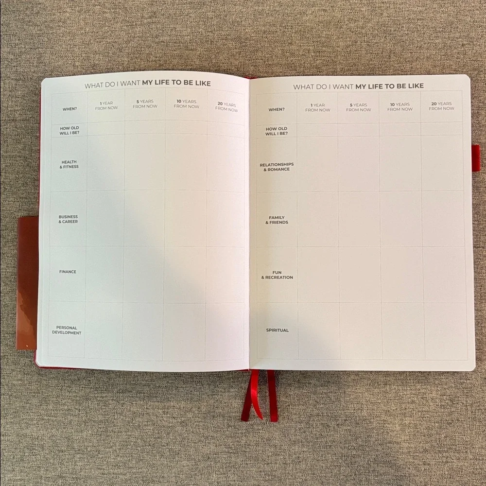 Clever Fox Planner PRO Hourly Weekly Planner - Red Leather 📕 - Picture 9 of 11